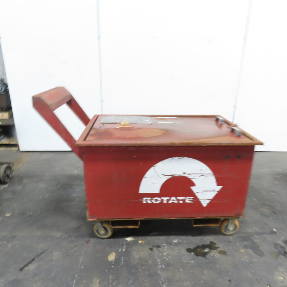 45" x30" x24" H Inside Enclosed Lockable Metal Container Tote Crate