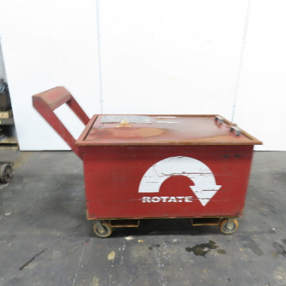 45" x30" x24" H Inside Enclosed Lockable Metal Container Tote Crate