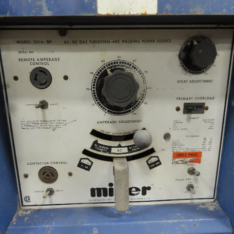 Miller 330A/BP 30/40V Output AC/DC Tungsten Arec Welder Power Source 230/460V
