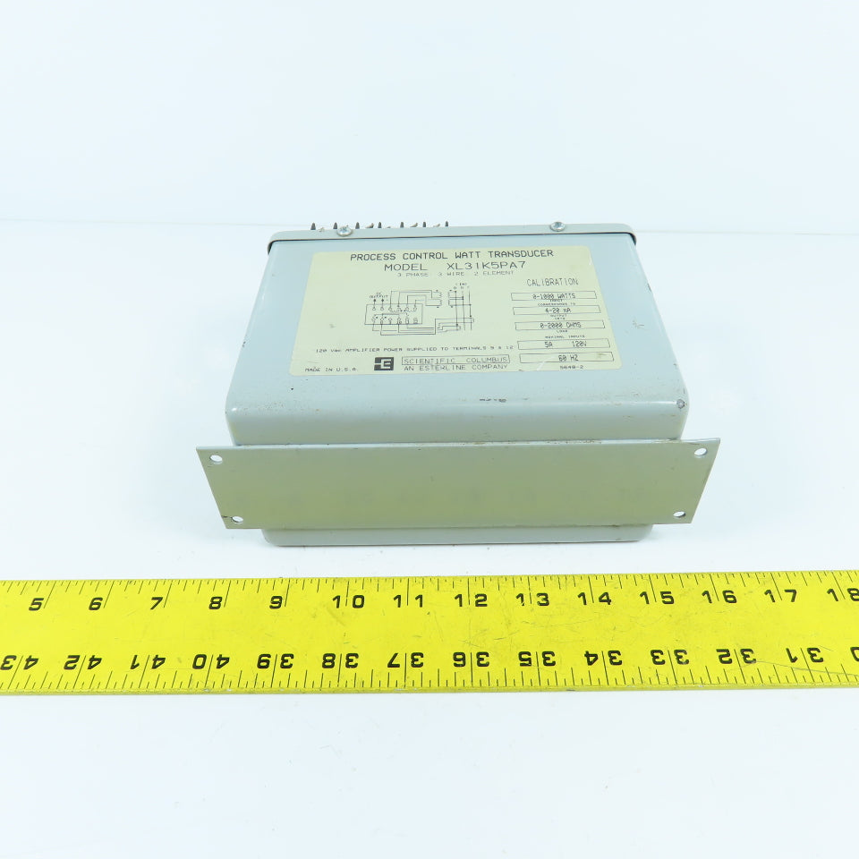 Scientific Columbus XL31K5PA7 Process Control Watt Transducer 3-Phase 3W