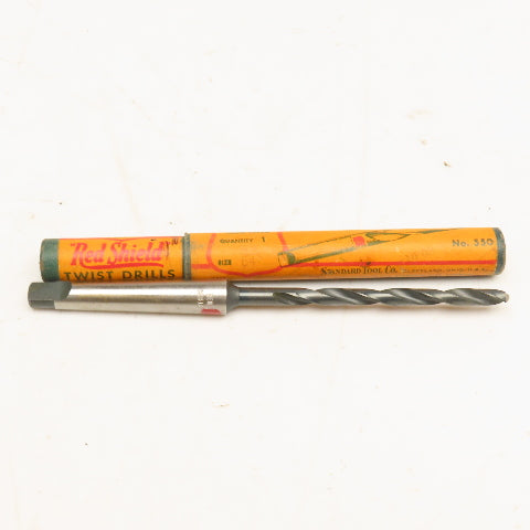 The Standard Tool Co. No 550 Red Shield Vintage 15/64" No 1 Tapered Shank Drill