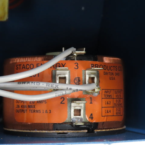 Staco Energy Type 201 0.26kVA Variable Transformer 120V In 0-132V Output