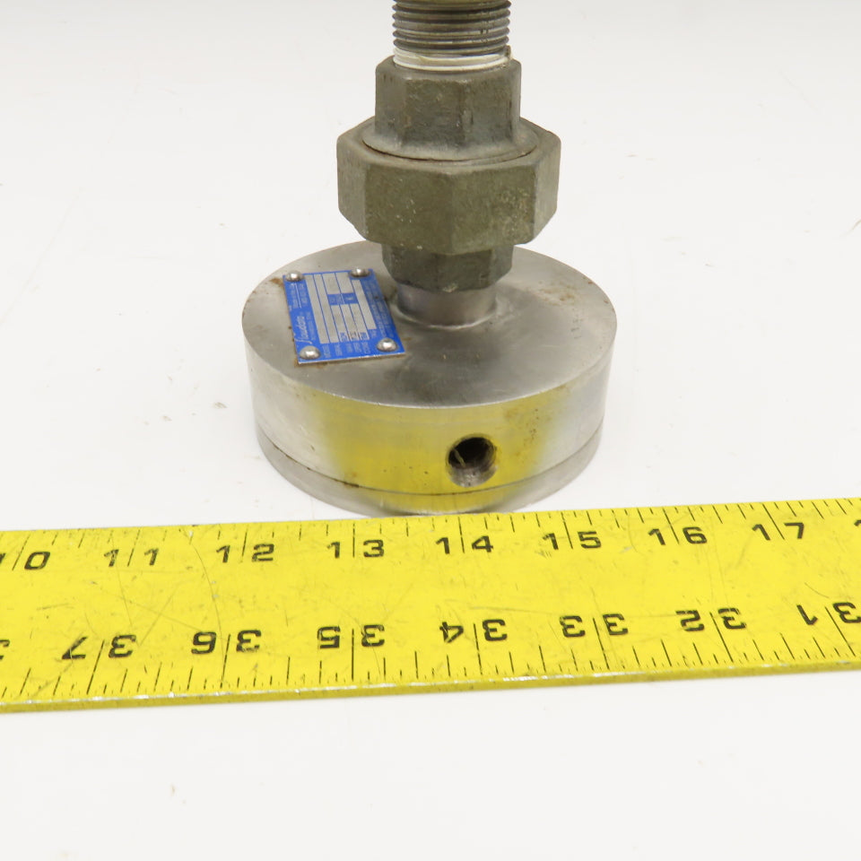 Flowdata EC02-19-2 Flow Meter 3GPM 125°F Stainless Steel 1/4" NPT