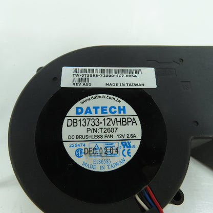 Datech DB13733-12VHBPA 12V DC 4-Wire Brushless Blower Server Fan Lot Of 2