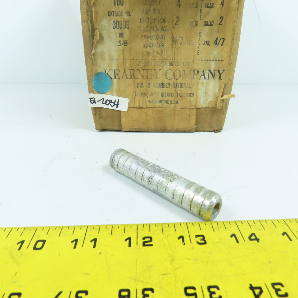 Kearney 30009 5/8 Or B6 Die Triplex Neutral Splicing Sleeves 4-7 STR Lot Of 90