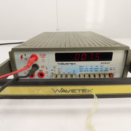 Wavetek BDM40 115V Digital Bench Multimeter (Powers Up)