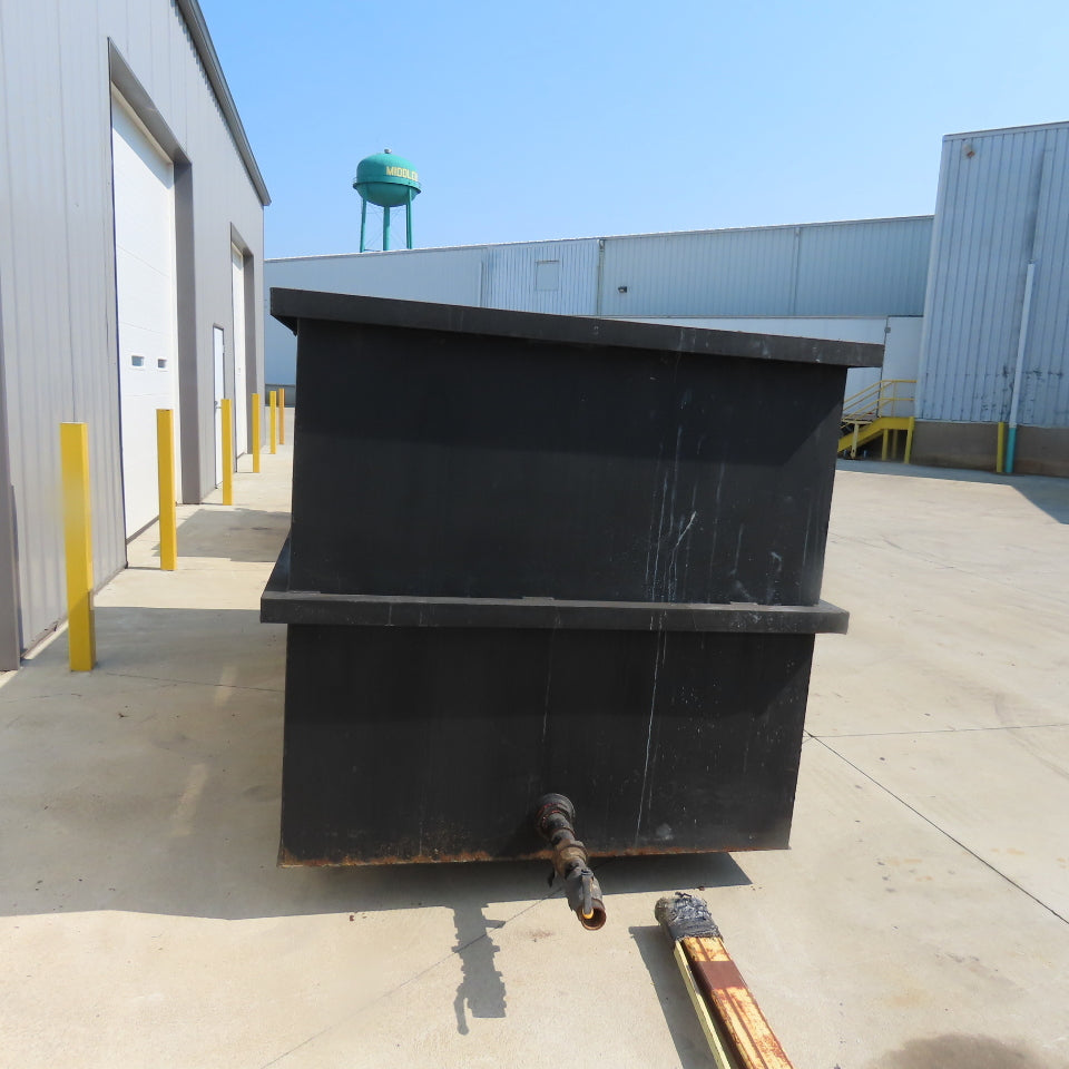 1800 Gallon Open Top Steel Waste Oil Recovery Storage Tank 120" x 60" x 60" Tank