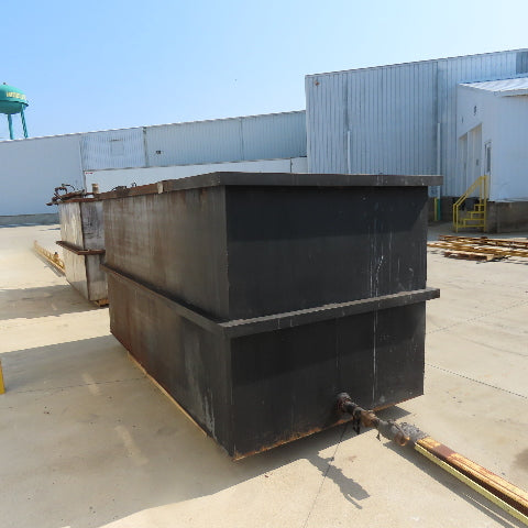 1800 Gallon Open Top Steel Waste Oil Recovery Storage Tank 120" x 60" x 60" Tank