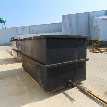 1800 Gallon Open Top Steel Waste Oil Recovery Storage Tank 120" x 60" x 60" Tank