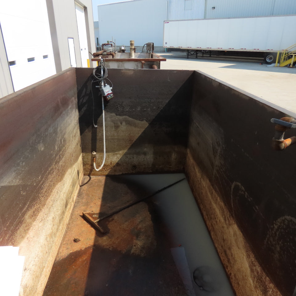 1800 Gallon Open Top Steel Waste Oil Recovery Storage Tank 120" x 60" x 60" Tank