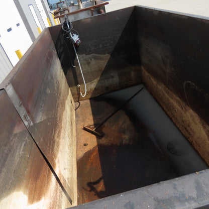 1800 Gallon Open Top Steel Waste Oil Recovery Storage Tank 120" x 60" x 60" Tank
