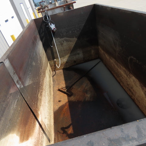 1800 Gallon Open Top Steel Waste Oil Recovery Storage Tank 120" x 60" x 60" Tank