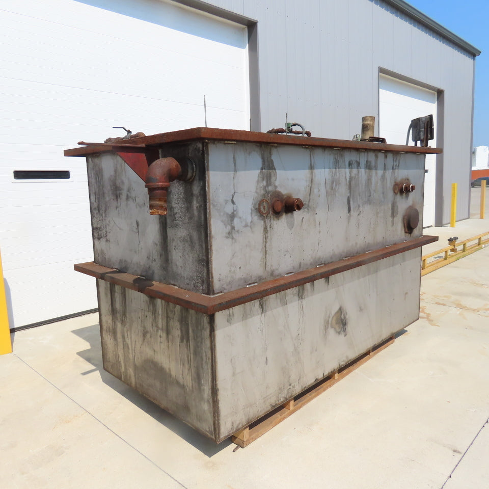 1000 Gallon Open Top Steel Waste Oil Recovery Storage Tank 96" x 48" x 96"H Tank