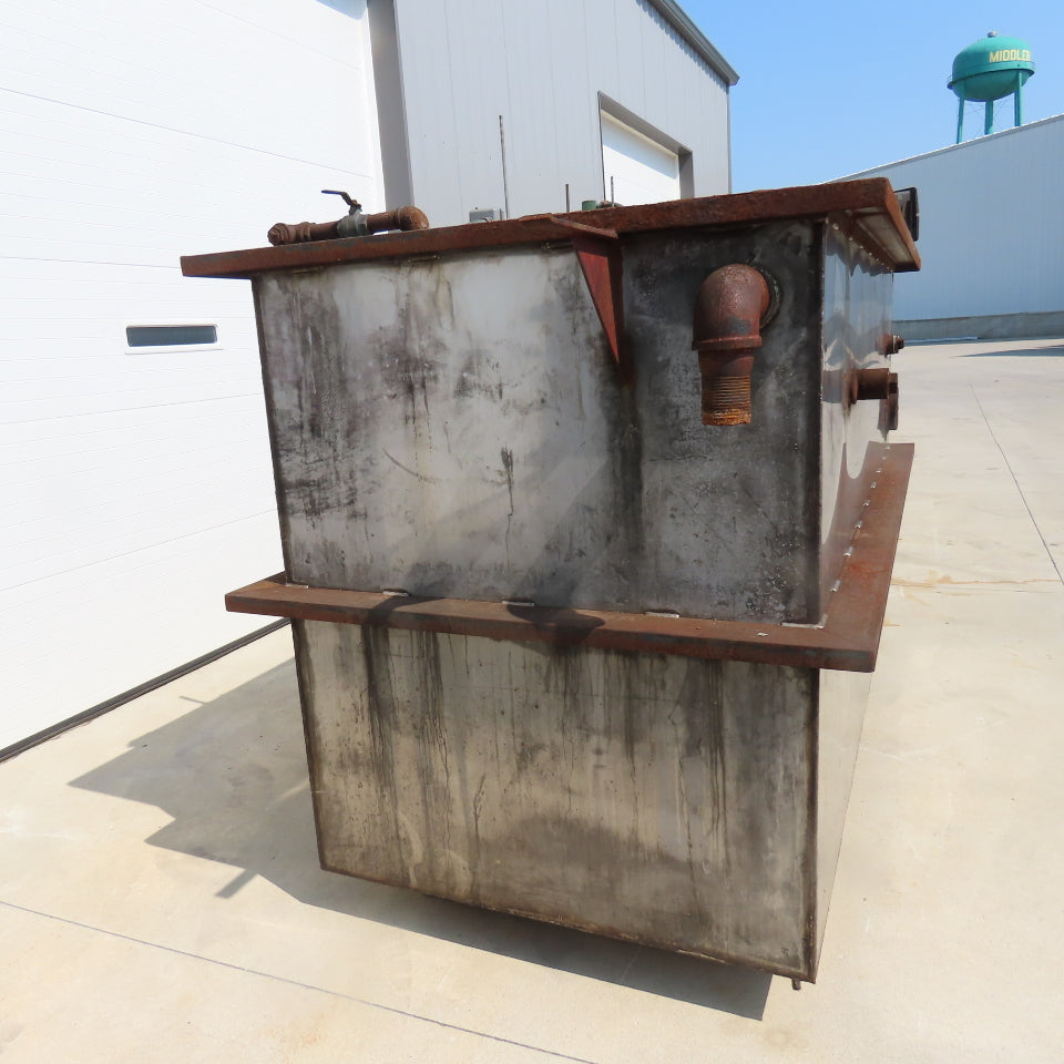 1000 Gallon Open Top Steel Waste Oil Recovery Storage Tank 96" x 48" x 96"H Tank