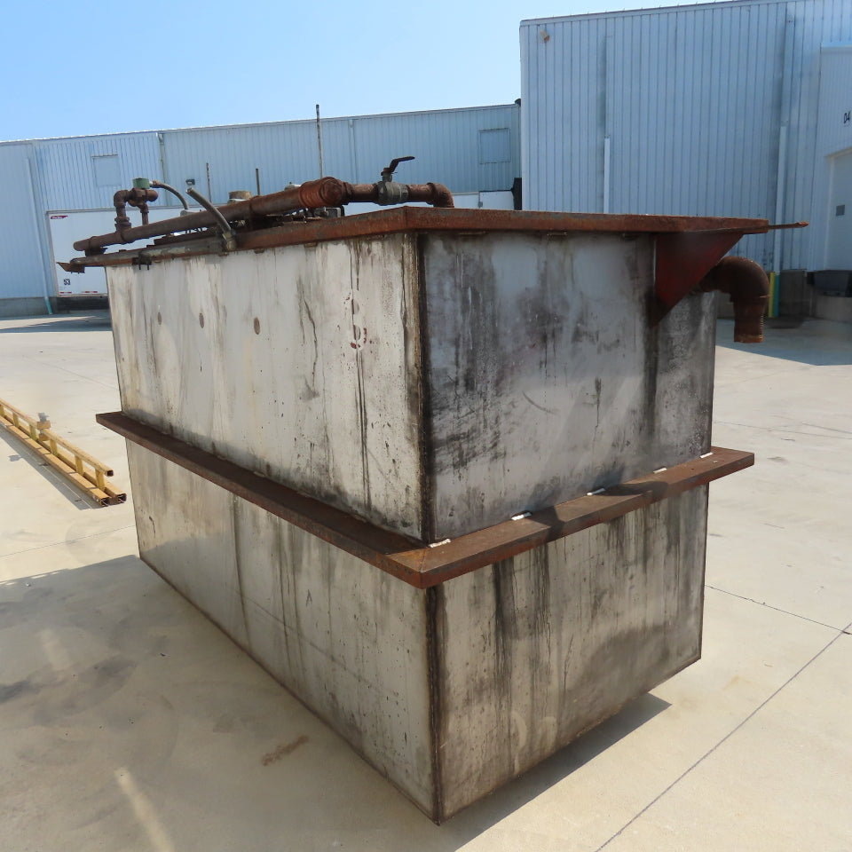 1000 Gallon Open Top Steel Waste Oil Recovery Storage Tank 96" x 48" x 96"H Tank