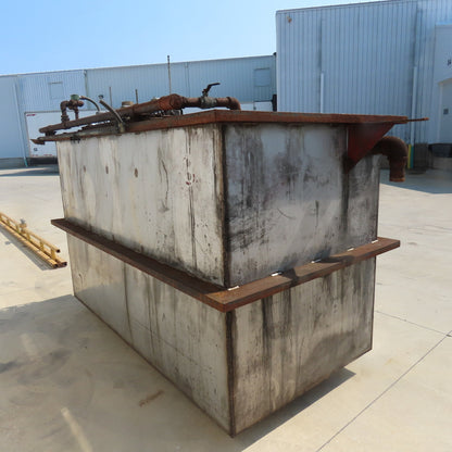 1000 Gallon Open Top Steel Waste Oil Recovery Storage Tank 96" x 48" x 96"H Tank