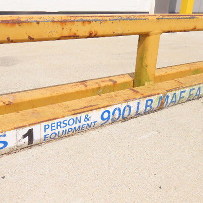 30' Long Ceiling Mount Monorail Fall Protection System 1-Person 900LB Cap.
