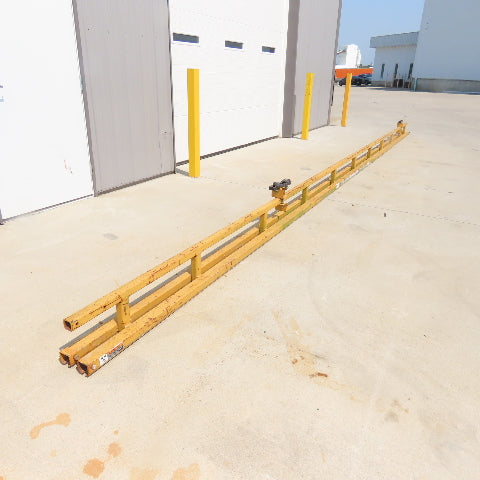 30' Long Ceiling Mount Monorail Fall Protection System 1-Person 900LB Cap.