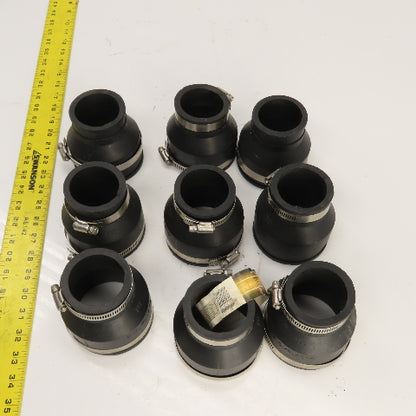 808 156-32 3" x 2" Flexible Rubber Coupling PVC Copper Steel Cast Iron DWV Lot/9