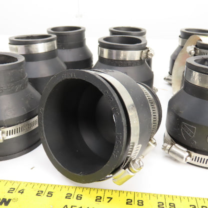 808 156-32 3" x 2" Flexible Rubber Coupling PVC Copper Steel Cast Iron DWV Lot/9