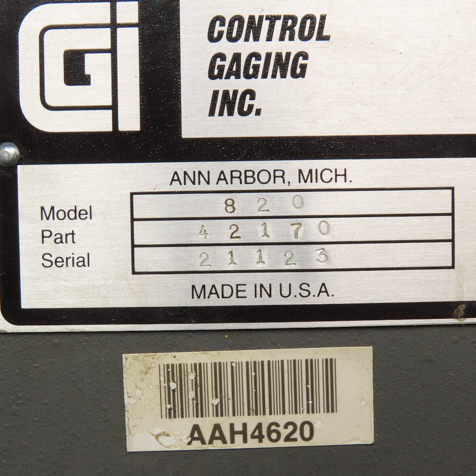 Control Gaging 42170 Model 820 Analog Monitor