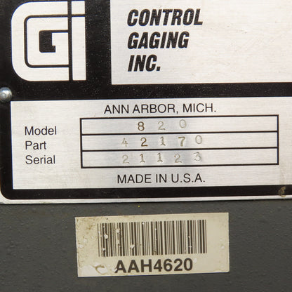 Control Gaging 42170 Model 820 Analog Monitor