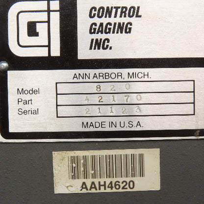 Control Gaging 42170 Model 820 Analog Monitor