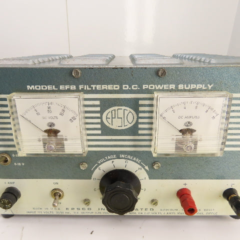 Epsco EFB 0-16VDC 8A Or 0-32VDC 4A Filtered DC Power Supply 115V Input