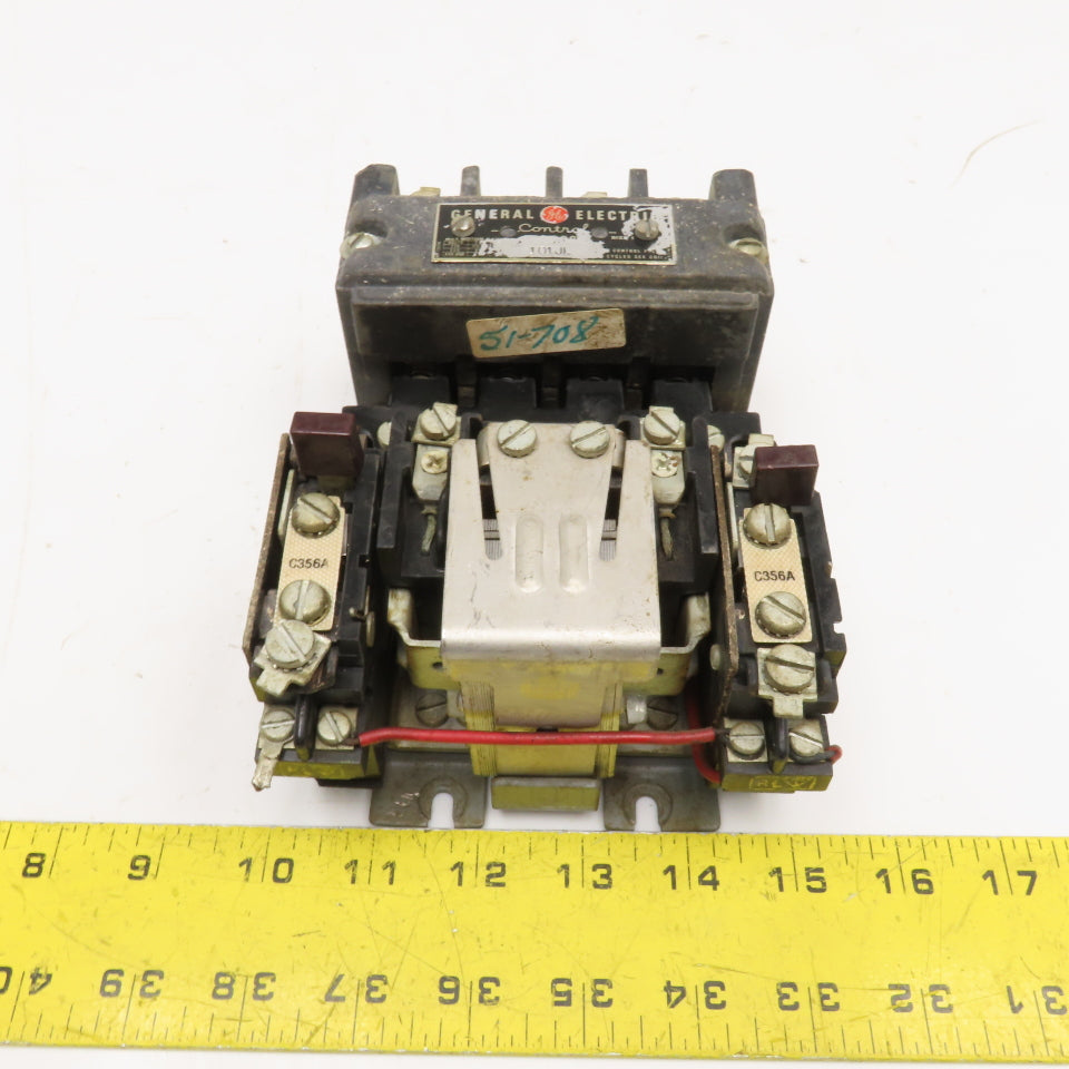 General Electric 101JL CR7006C Size 1 Contactor 600V 7.5Hp Max 110V Coil