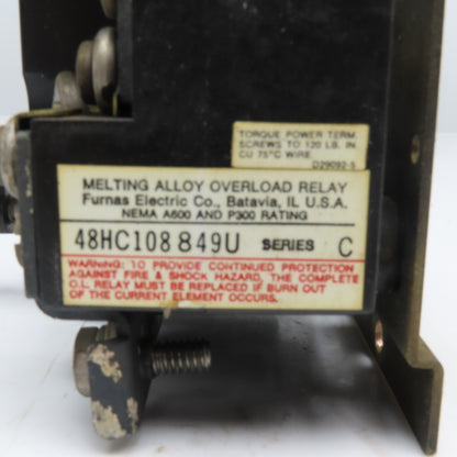Furnas 48HC108849U Melting Alloy Overload Relay