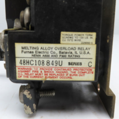 Furnas 48HC108849U Melting Alloy Overload Relay