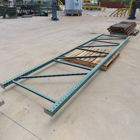 48" x 16' x 3"x3" Teardrop Pallet Racking Upright Leg Welded GREEN