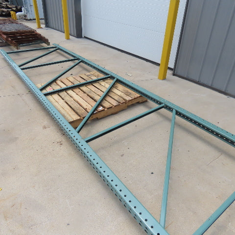 48" x 16' x 3"x3" Teardrop Pallet Racking Upright Leg Welded GREEN
