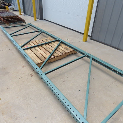 48" x 16' x 3"x3" Teardrop Pallet Racking Upright Leg Welded GREEN