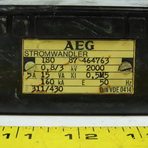 AEG 87-464763 Stromwandler ISO 0.8/3 kVA Current Transformer 50Hz