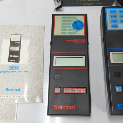 Solomat MPM 500e MPM 4000 4013 Environmental Instrument Set W/ DC3 Power Pack