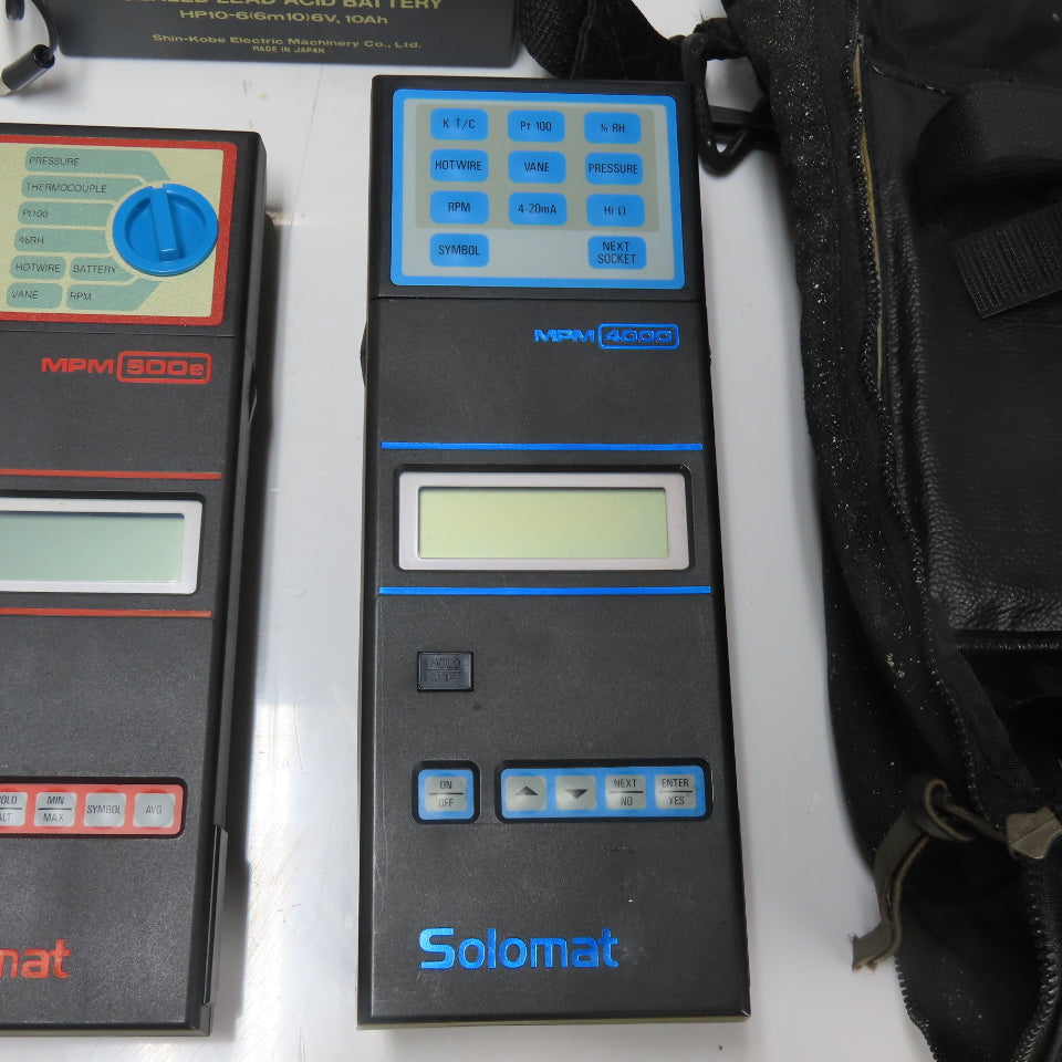 Solomat MPM 500e MPM 4000 4013 Environmental Instrument Set W/ DC3 Power Pack