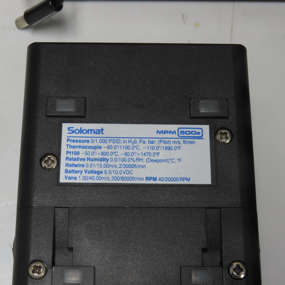 Solomat MPM 500e MPM 4000 4013 Environmental Instrument Set W/ DC3 Power Pack