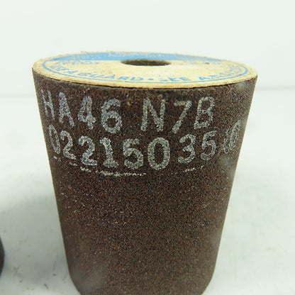 Hanson HA46 N7B Abrasive Grinding Wheel 10186RPM 2.52" W x 3" L 1/2" Bore Lot/2