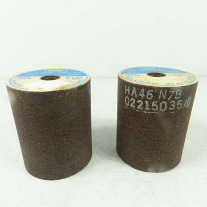 Hanson HA46 N7B Abrasive Grinding Wheel 10186RPM 2.52" W x 3" L 1/2" Bore Lot/2