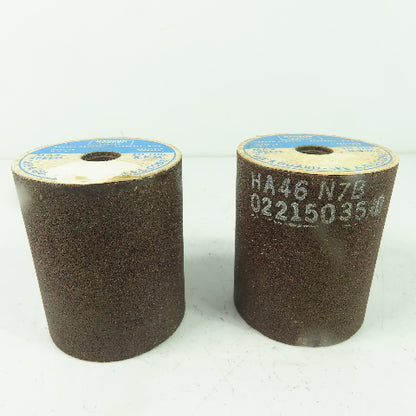 Hanson HA46 N7B Abrasive Grinding Wheel 10186RPM 2.52" W x 3" L 1/2" Bore Lot/2