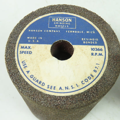 Hanson 022150350 Abrasive Grinding Wheel 10366RPM 2.52" W x 3" L 1/2" Bore Lot/2