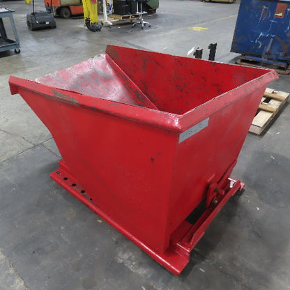 3/4 Cubic Yard Heavy Duty Self Dumping Trash Scrap Hopper 60" x 36" x 31" Inside