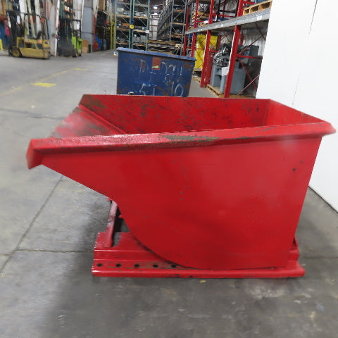 3/4 Cubic Yard Heavy Duty Self Dumping Trash Scrap Hopper 60" x 36" x 31" Inside