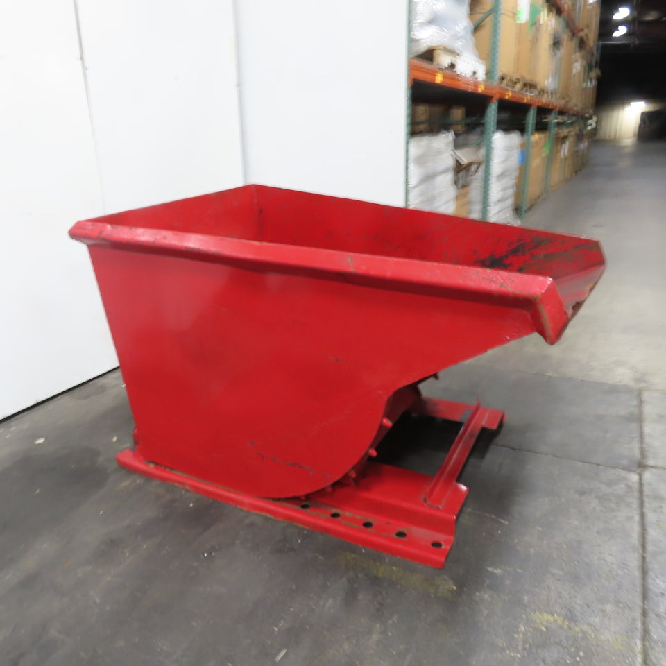 3/4 Cubic Yard Heavy Duty Self Dumping Trash Scrap Hopper 60" x 36" x 31" Inside