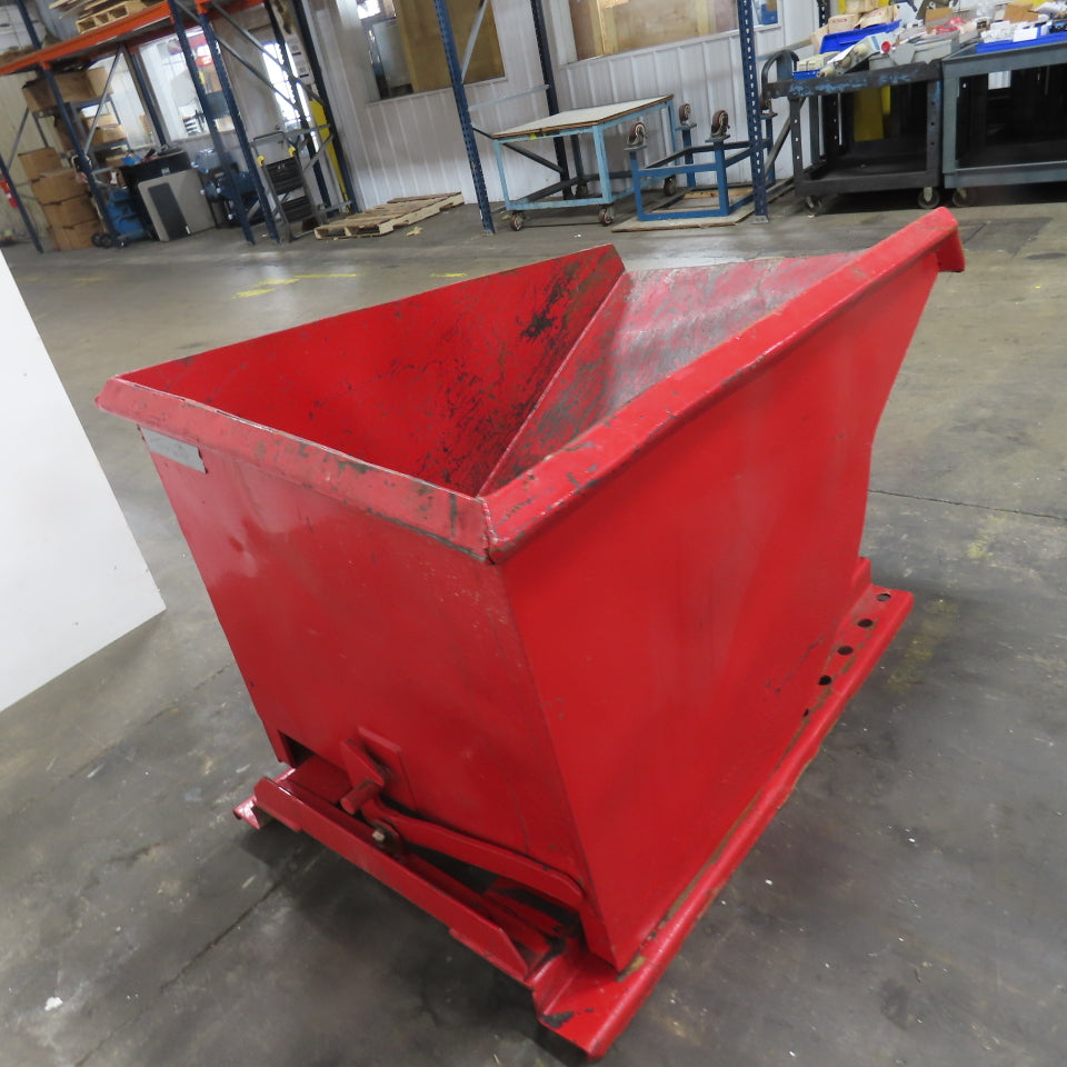 3/4 Cubic Yard Heavy Duty Self Dumping Trash Scrap Hopper 60" x 36" x 31" Inside