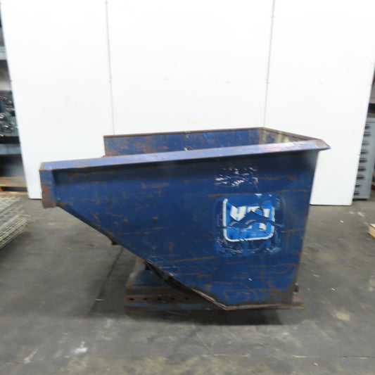 1-1/2 Cubic Yard Heavy Duty Self Dumping Trash Scrap Hopper 58"x 53"x 39" Inside