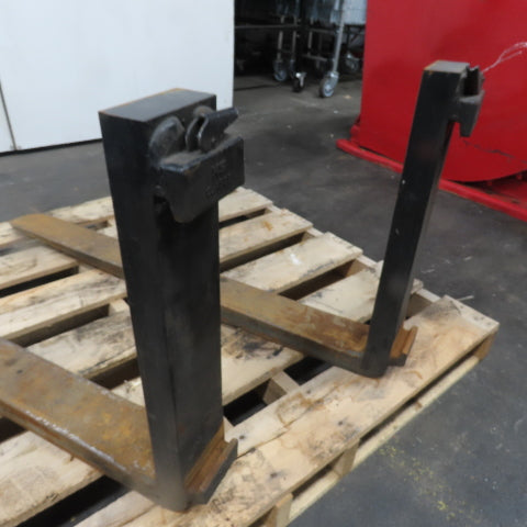 MS Class II 2 16" Tapered Forklift Forks Carriage Mount 41-1/2" x 4" Set Of 2