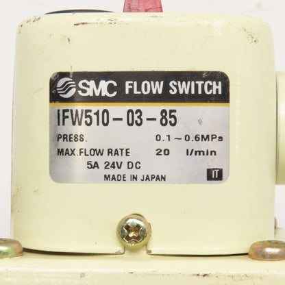 SMC IFW510-03-85 Flow Switch 20l/min 24VDC 3/8" NPT
