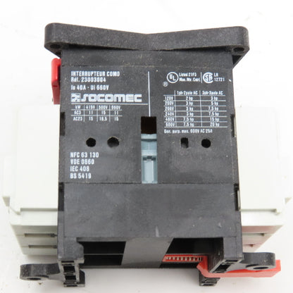 Socomec 23.003.004 600V 25A Max Panel Disconnect Switch